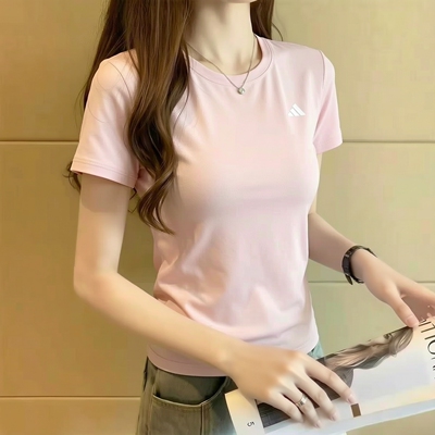 adidas阿迪达斯女装短袖T恤26夏CLIMACOO清风透气跑步运动服KU87