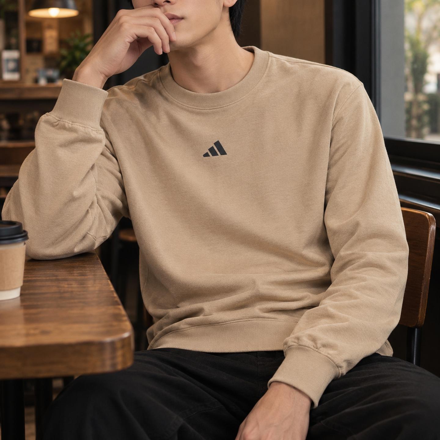 阿迪达斯adidas男装毛圈卫衣秋季新款运动服跑步健身训练套头衫