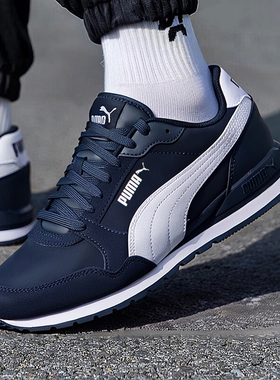 PUMA彪马休闲鞋男女鞋蓝色德训鞋春季新款运动鞋跑步鞋384857-02