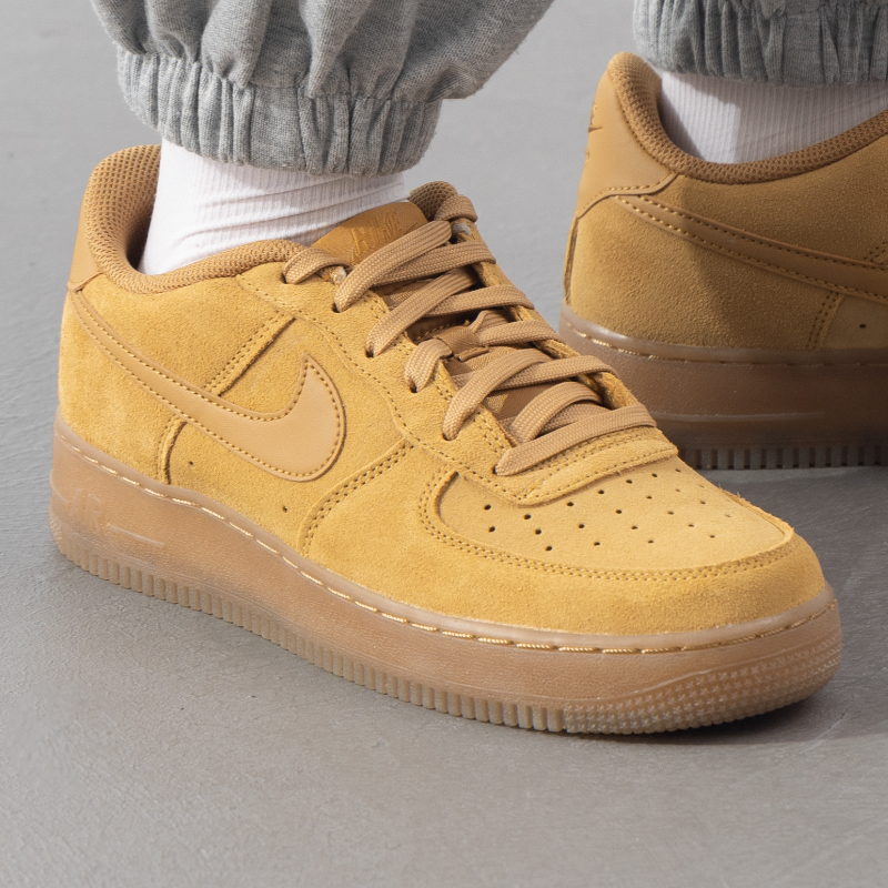 耐克NIKE官方AF1大童空军一号小麦色休闲运动鞋春季新款男女童