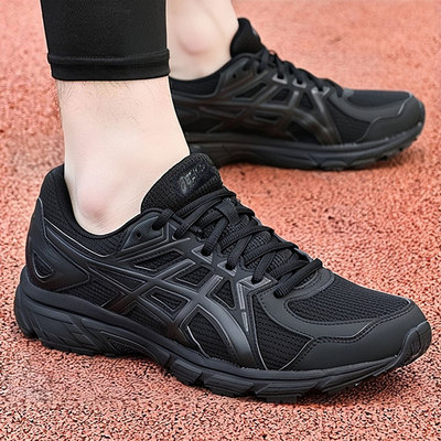 ASICS亚瑟士JOG 100T跑步鞋26新款男鞋黑武士减震运动健身训练鞋