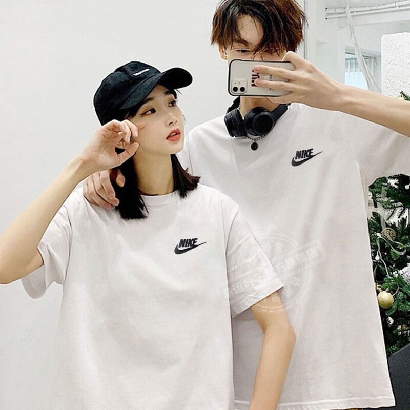 耐克情侣短袖上衣男女装运动服休闲舒适透气圆领T恤衫AR4999-100