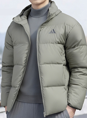 阿迪达斯秋冬男装短款羽绒服25新款厚外套保暖户外运动服KC2479