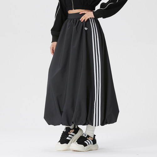 adidas半身裙子女装2026夏新款花苞裙运动休闲裙 KC8088