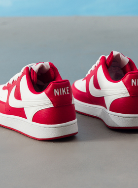 耐克（NIKE）本命年红色运动鞋男鞋 新年款COURT VISION LO复古潮