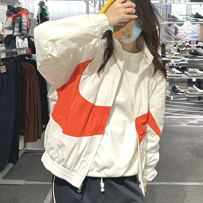 Nike耐克男子大勾LOGO运动训练休闲立领透气风衣夹克外套 FB7878