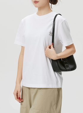 MLB官方短袖男女2026春季新款时尚休闲运动服半袖白色T恤TSB0