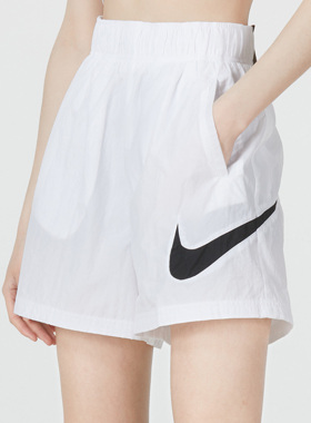 Nike耐克白色短裤女2026春季新款休闲跑步运动裤热裤健身裤DM6740