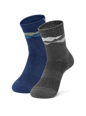 Skechers斯凯奇2双装男女中筒袜运动休闲袜透气健身袜L424U036