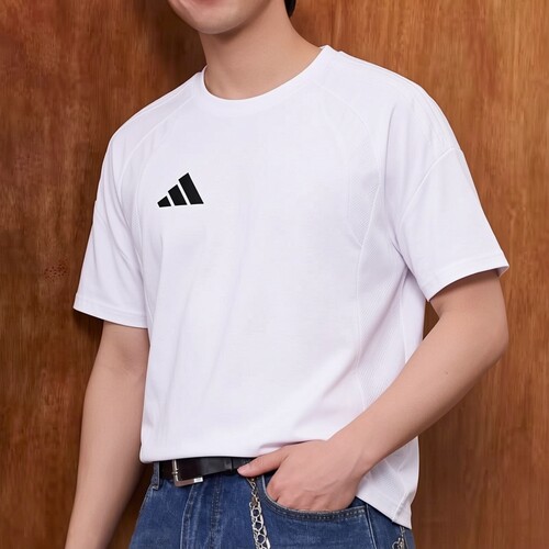 阿迪达斯adidas男装短袖白T恤2026夏季新款足球训练服透气KB1350