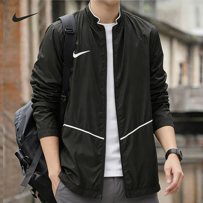 耐克NIKE夹克男梭织跑步运动服26新款宽松透气风衣健身外套IR8430