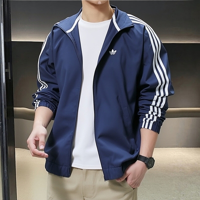 adidas阿迪达斯三叶草三条纹经典夹克春TRACK TOP梭织外套 KS8221