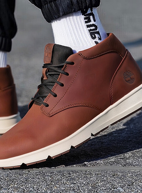 添柏岚男鞋英伦风靴子25秋冬户外运动复古低帮靴耐磨休闲鞋A6C7T