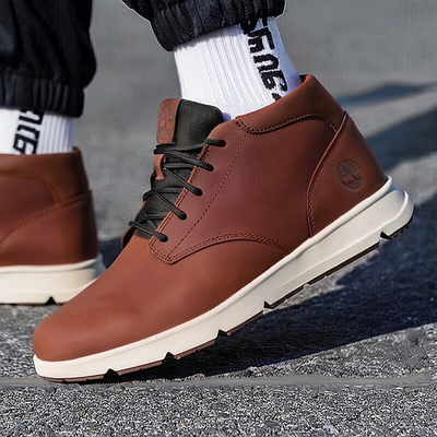 添柏岚男鞋英伦风靴子25秋冬户外运动复古低帮靴耐磨休闲鞋A6C7T