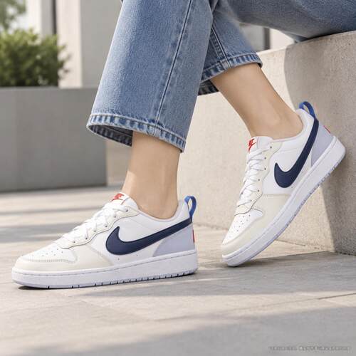Nike Court Borough Low耐克女鞋复古白蓝低帮休闲板鞋IM3384-141
