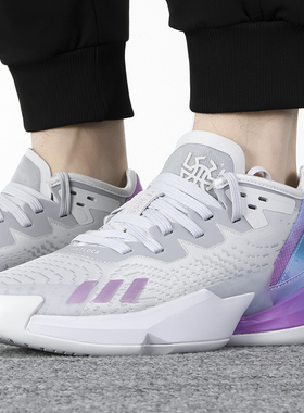 阿迪达斯运动鞋男冬季款D.O.N. Issue 4网面透气实战篮球鞋GY6502