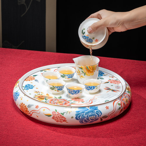 潮汕功夫茶具薄胎骨瓷整套