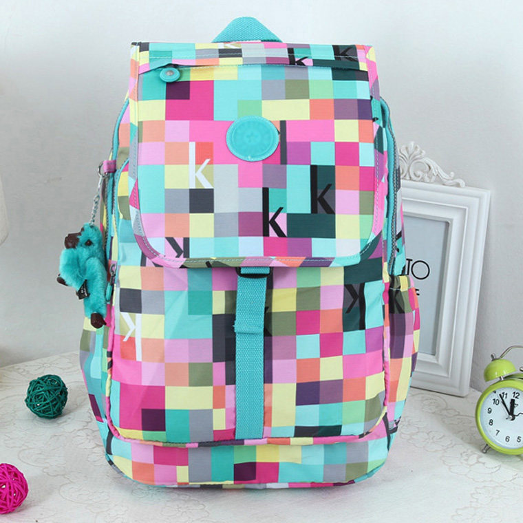 k家猴子包双肩包女简约帆布背韩版旅游旅行大容量休闲轻便k15377