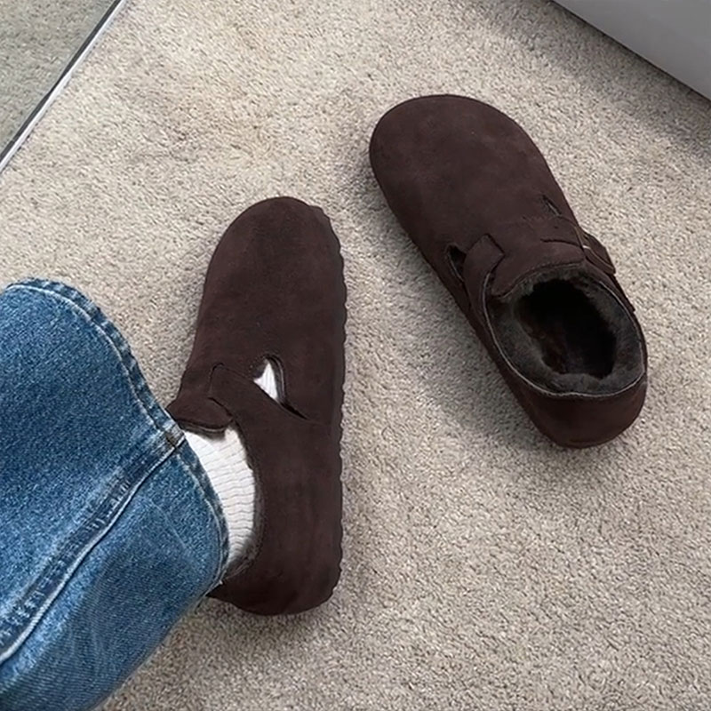 【牛皮版】勃肯鞋女冬季一脚蹬