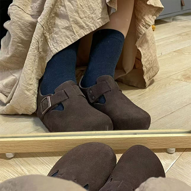 【牛皮版】勃肯鞋女款冬季软底