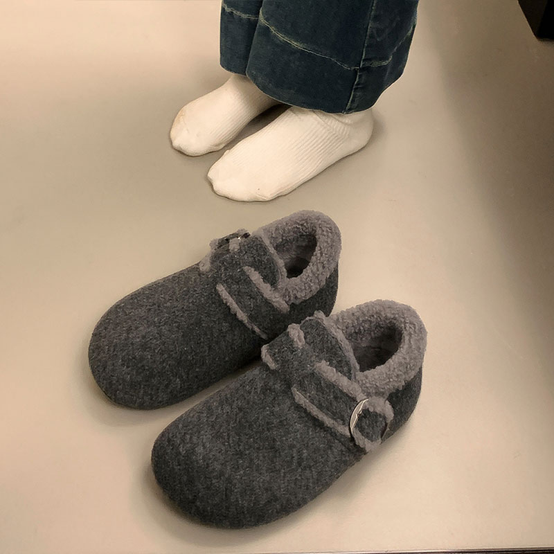 羊皮毛一体纯羊毛短筒雪地靴加绒