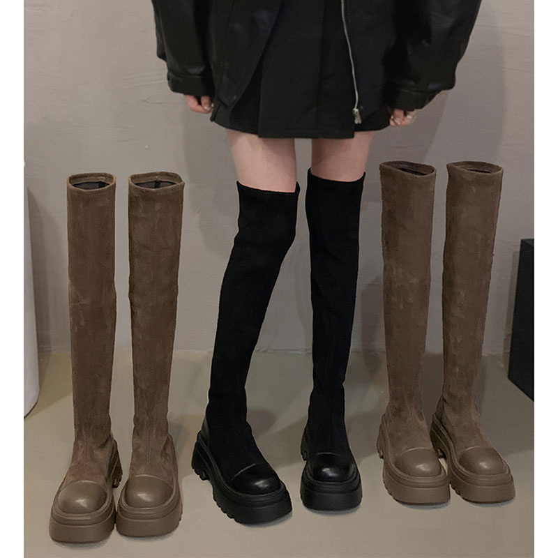 过膝长靴女款新款高跟弹力靴时尚