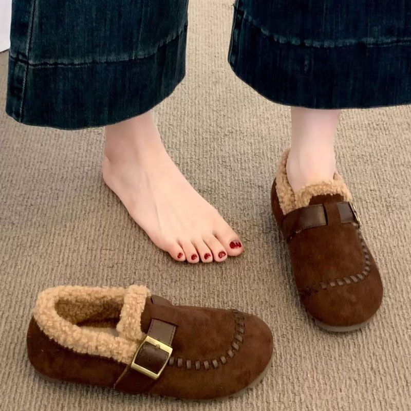 加绒雪地靴女2025冬季羊皮毛一体