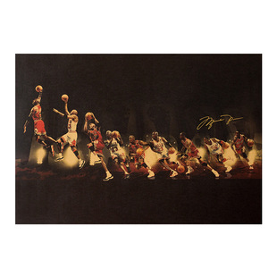 乔丹 经典绝杀 NBA篮球球星海报牛皮纸海报画酒吧咖啡馆宿舍墙贴