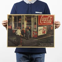 В 1960 -х годах американский уличный магазин ретро старый классический фотосъемка для общежития бары кофейня Декоративная живопись наклейки на стенах