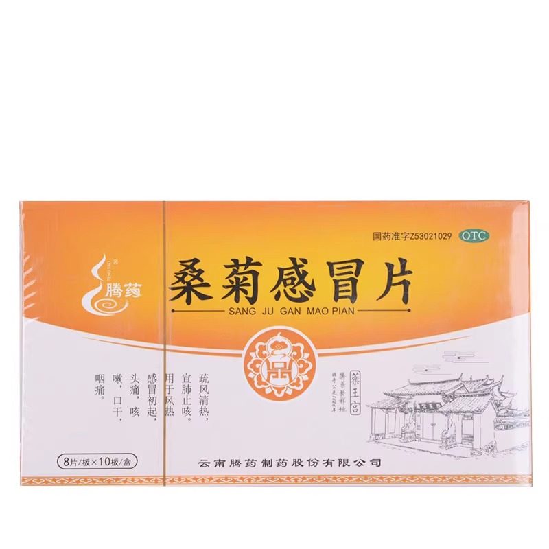 腾药桑菊感冒片80片