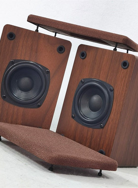 3寸大钕磁全频音箱导向孔13mm厚度棕色布网9mm厚度木纹箱体大厂货