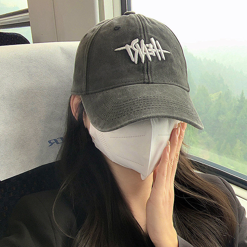 ins帽子女韩版春秋遮阳帽夏季百搭防晒大头围棒球帽男黑色鸭舌帽