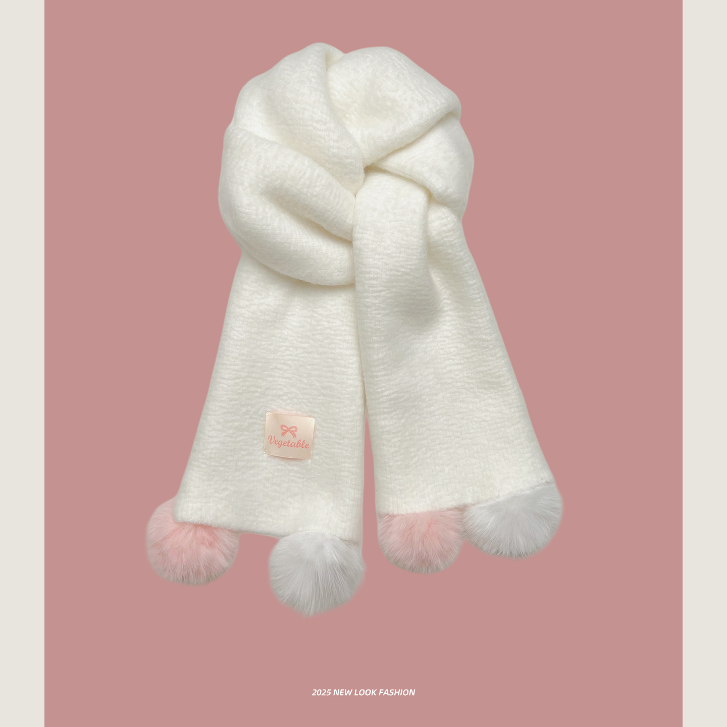 围巾女冬季韩版百搭高级感学生加厚保暖可爱毛球毛线围脖披肩冬天