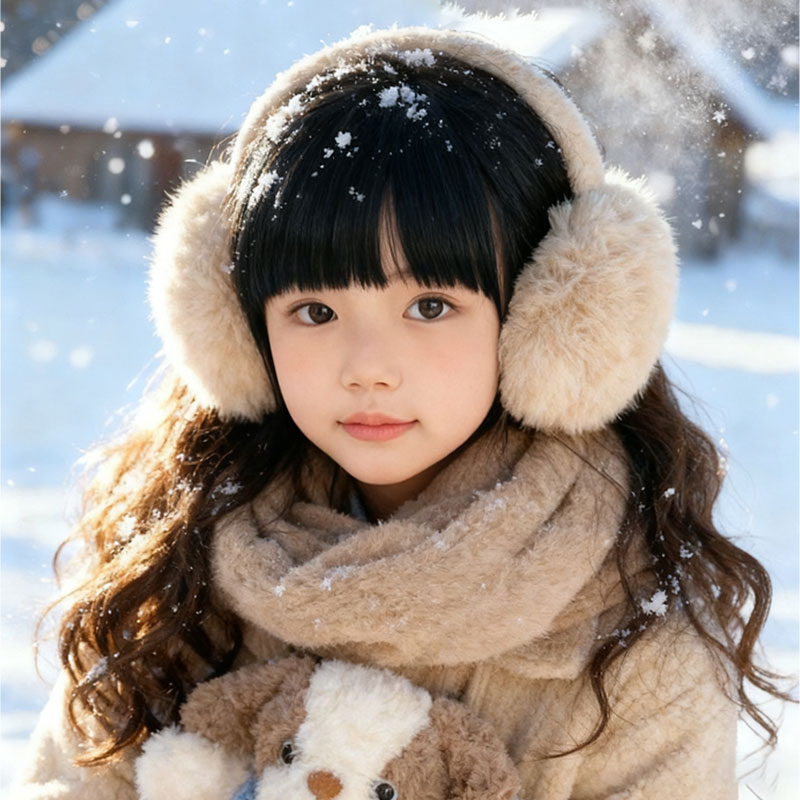 不掉毛耳套保暖耳罩女可折叠冬季