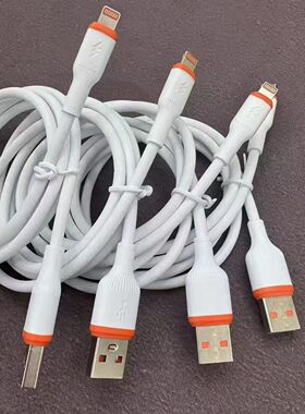 超软硅胶线 数据线超级快充数据线手机充电线闪充线/11/12/13/14pro max圆口typec数据线USB线批发