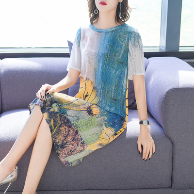 杭州新款品牌折扣特价清仓真丝连衣裙女中长款桑蚕丝年轻款大牌