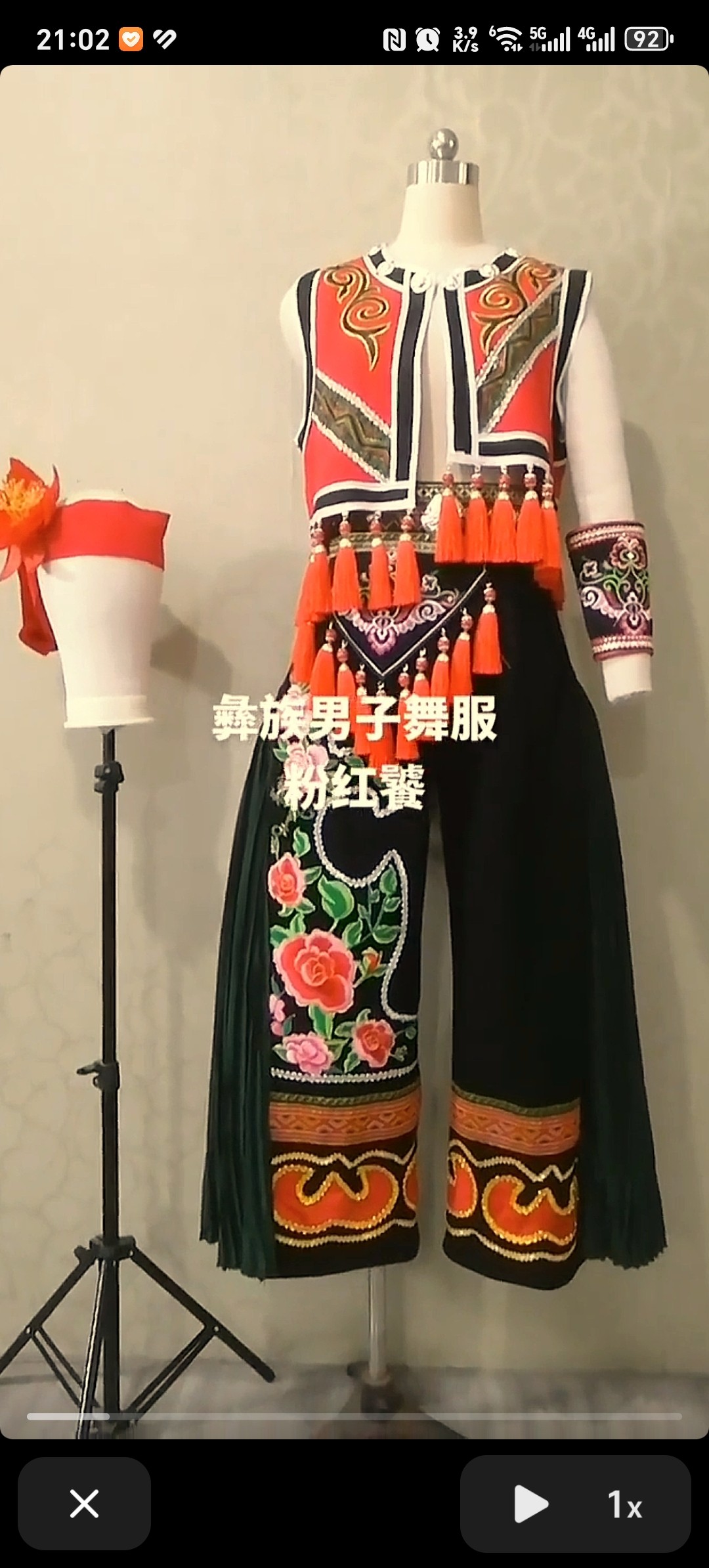 彝族舞蹈服饰男子少数民族六一演出服考级舞蹈服表演服乐器