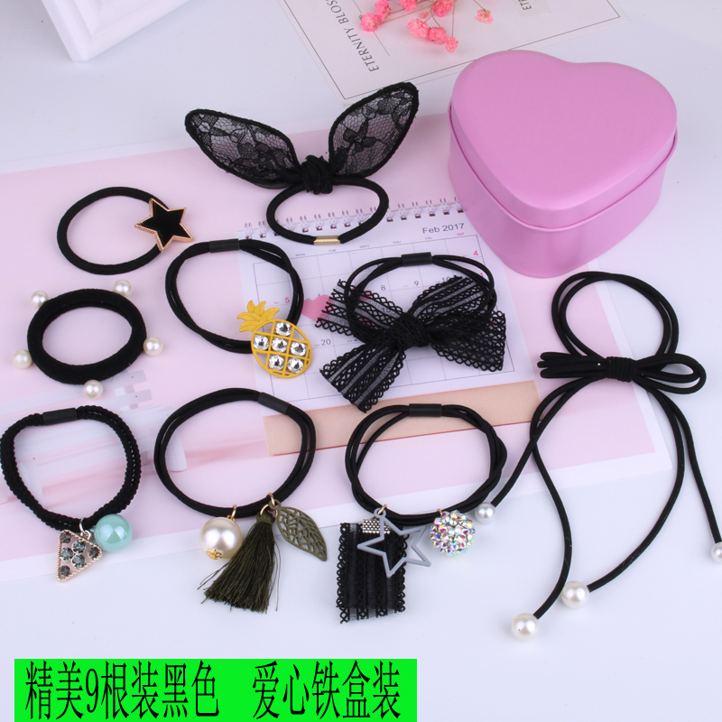 韩版橡皮筋组合头绳发饰品