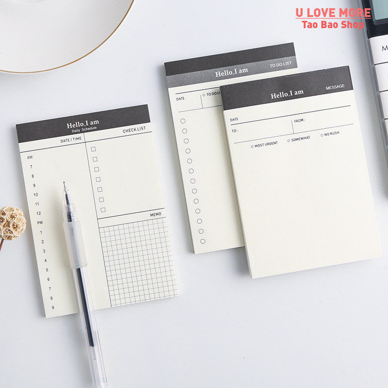 Creative Daily Schedule Memo pad To Do List Time Sticky note - 实物图