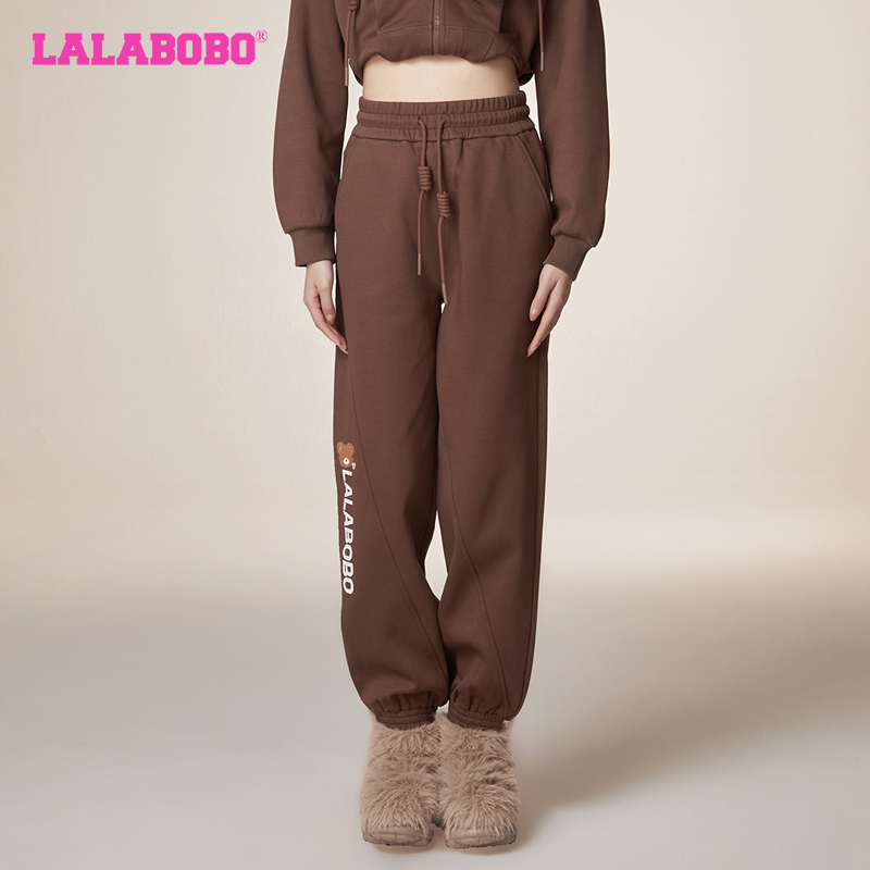 美式可爱风针织休闲裤子女