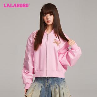 潮牌高街棒球服 蒋敦豪同款 LALABOBO25年夏季 短外套女原创新款