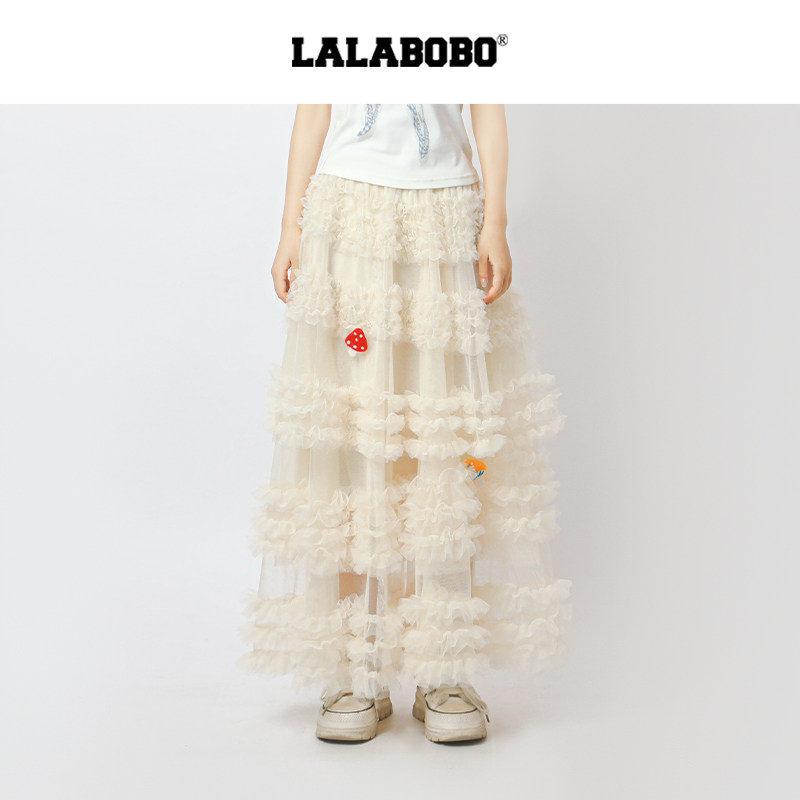 【复古野餐】LALABOBO网纱半身裙26年夏新潮原创可爱风蛋糕裙裙子