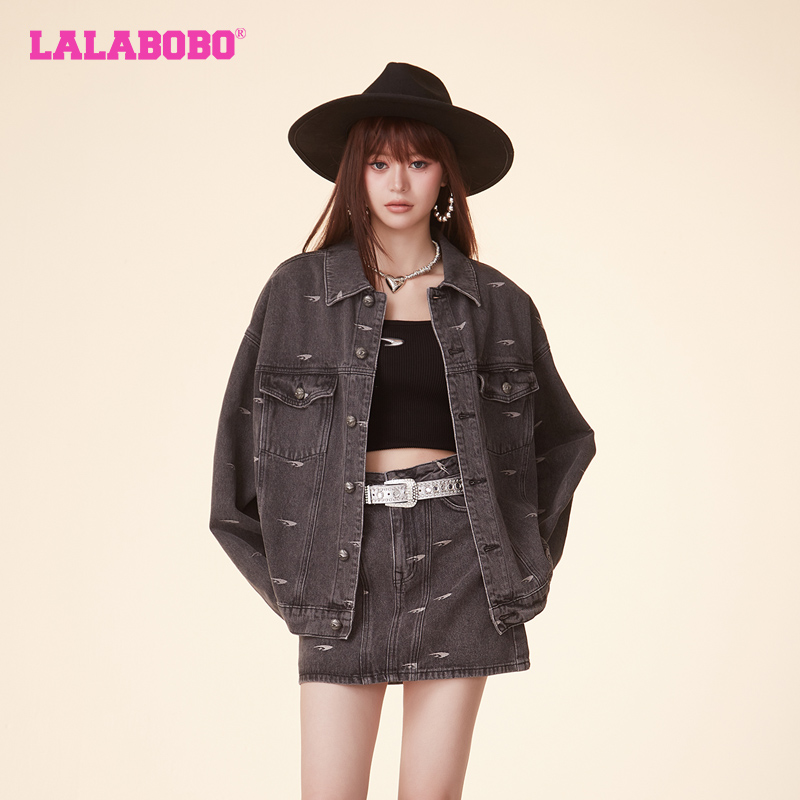 LALABOBO复古风夹克外套