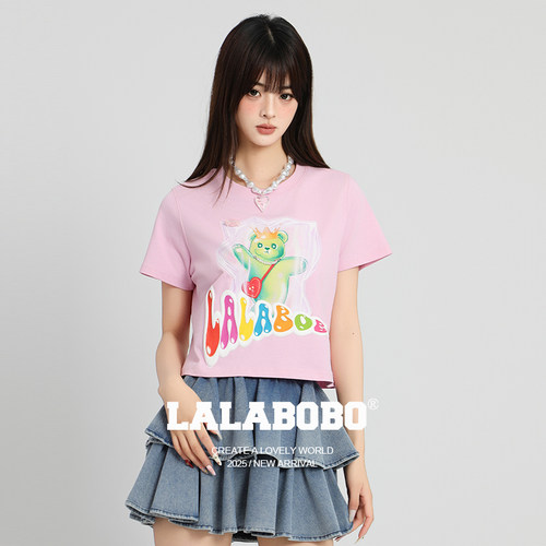 LALABOBO糖果小熊T恤