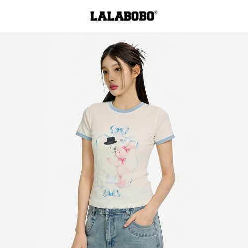 LALABOBO上肩短袖冰感T