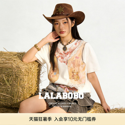 LALABOBO西部马甲男友T