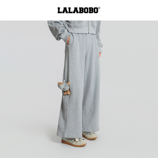 裤 26春夏新潮原创高级感百搭修身 LALABOBO运动卫裤 子 玩偶系列