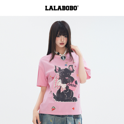 LALABOBO摩卡蝴蝶结T恤