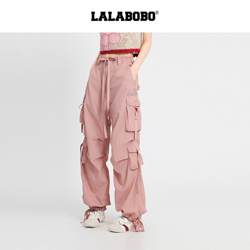 LALABOBO轻薄工装梭织裤