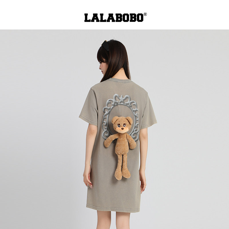 LALABOBO天使熊针织连衣裙